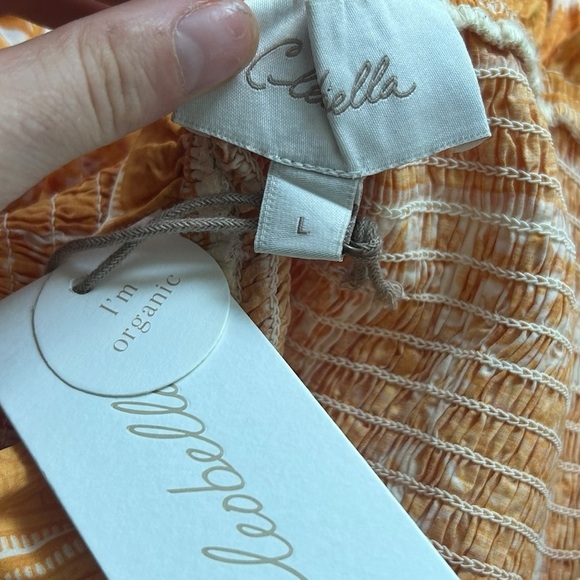 Cleobella Eliana Mini Dress Yellow Tiered NWT Size Large - Picture 10 of 13